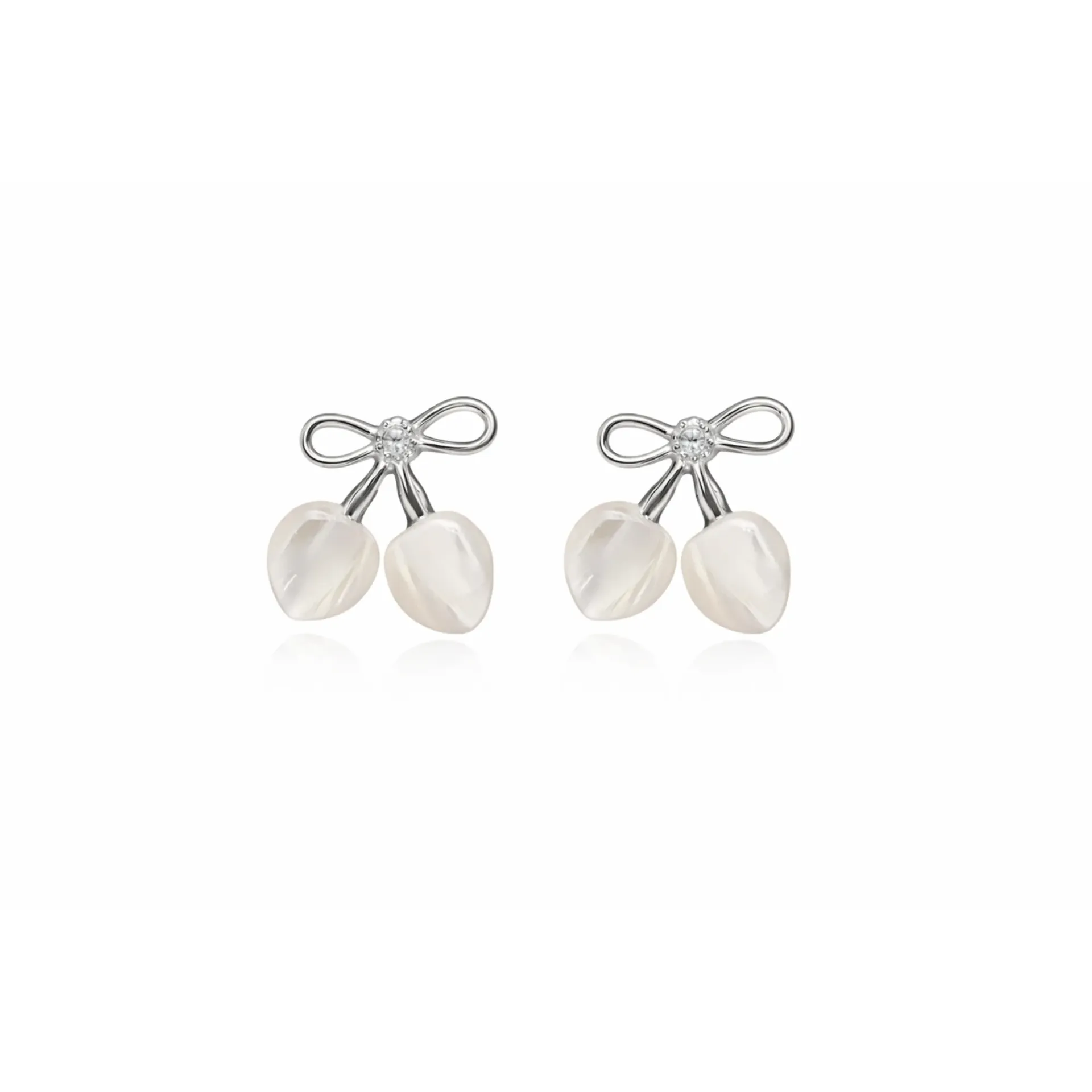 Dazzlé Pearl Stud & Bow Drop Earrings Combo Set for Women (Pack of 2)